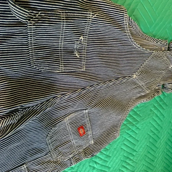 Striped Blue Overalls - Picture 5 of 6